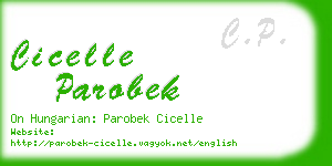 cicelle parobek business card